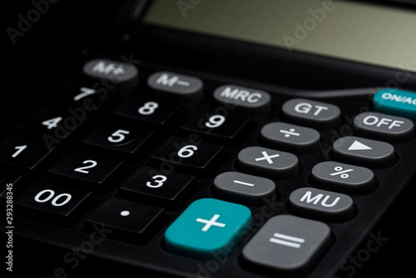 Fototapeta 電卓 黒背景
