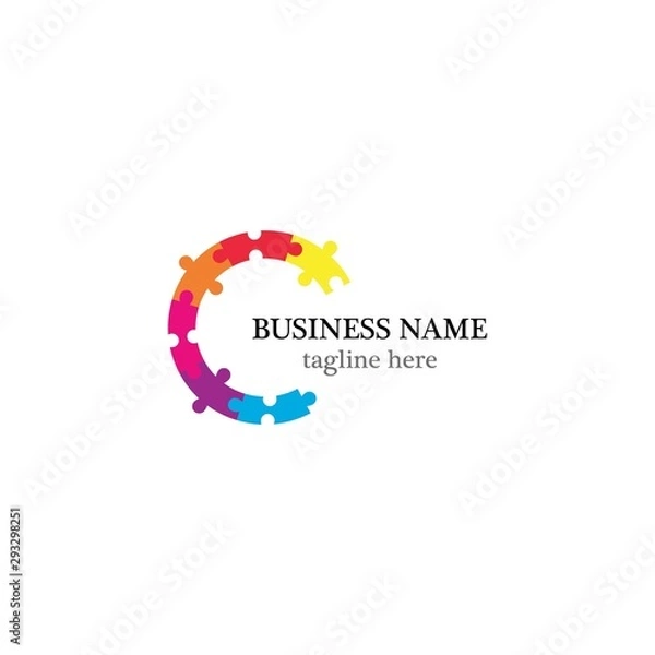 Fototapeta Autism logo template vector icon design