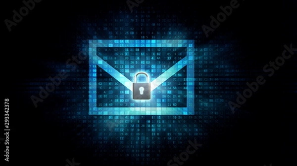 Obraz Koncepcja ochrony bezpieczeństwa poczty e-mail