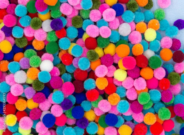 Obraz A colorful  Pom Pom background