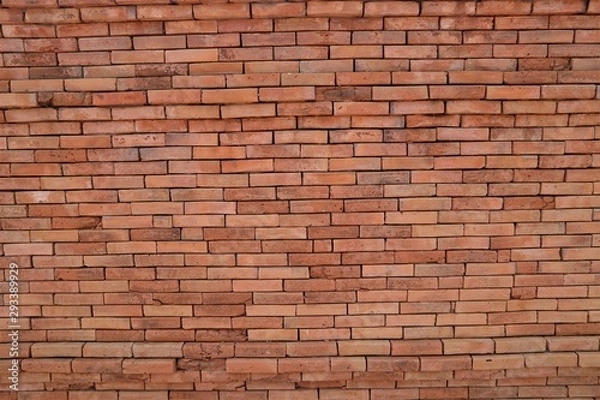 Obraz Red brown old vintage brick wall texture pattern design concept wallpaper background