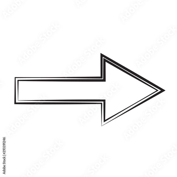 Fototapeta arrow for white backround