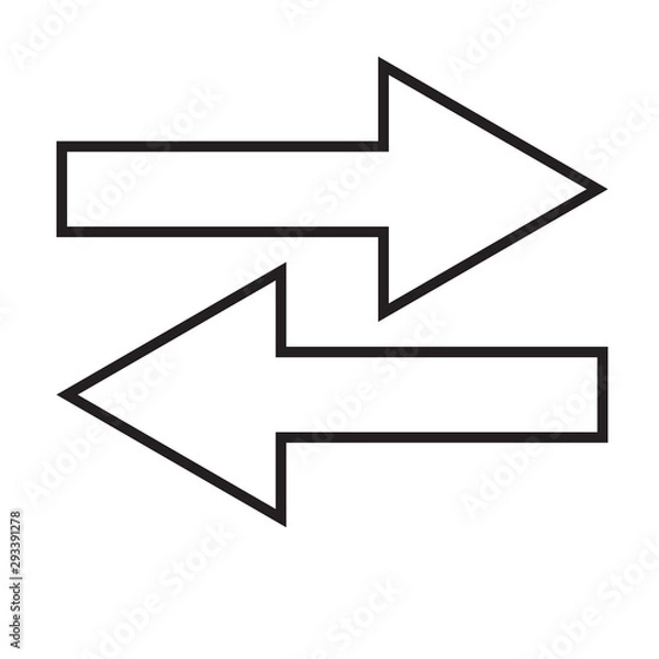 Fototapeta arrow for white backround