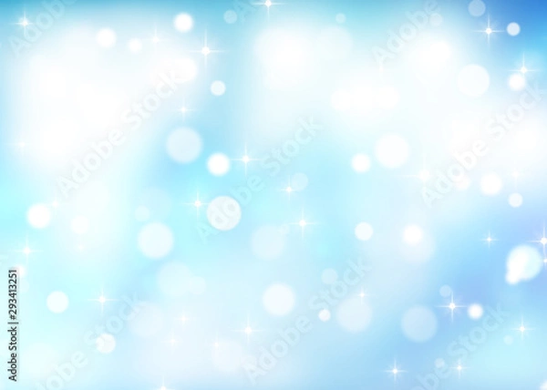 Obraz Shiny Particles On blue Background