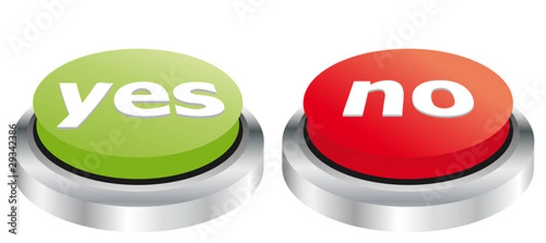 Obraz Yes and no buttons