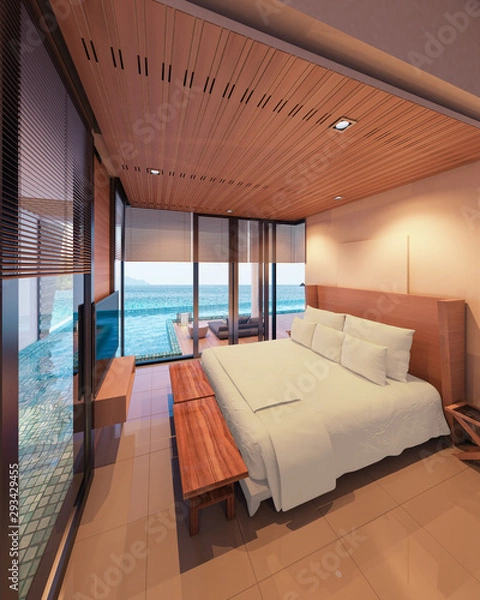 Obraz Sea view swimming pool