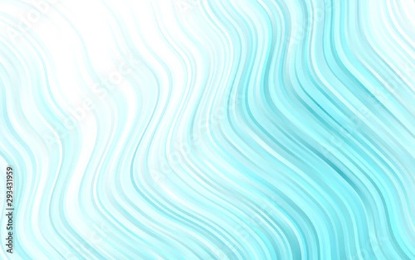 Fototapeta Light BLUE vector template with bent lines. Modern gradient abstract illustration with bandy lines. The elegant pattern for brand book.