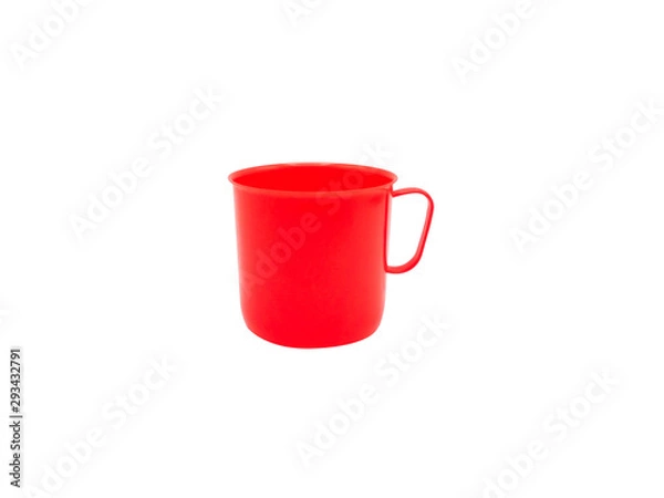 Obraz Plastic glass isolated on white background. Clipping Path