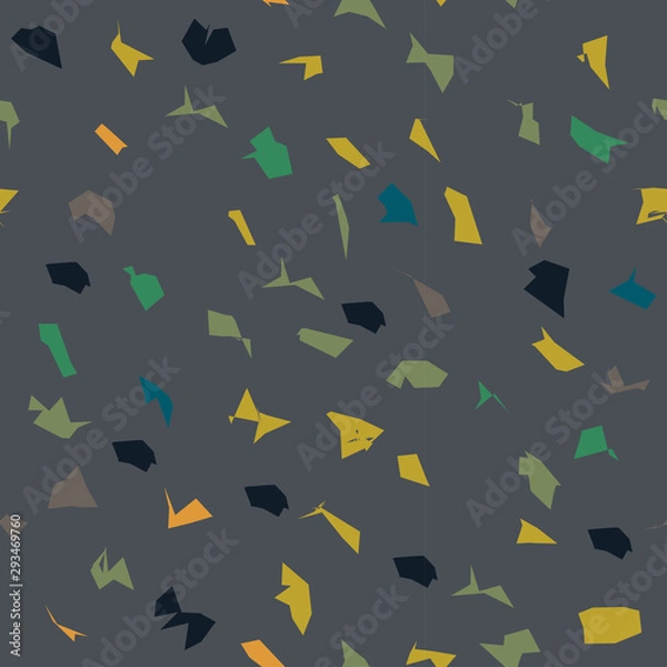 Obraz Abstract vector seamless pattern with colorful scattered elements.