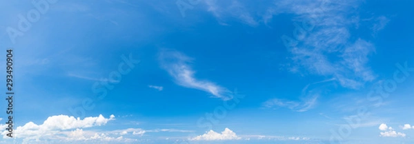 Obraz Panoramic fluffy cloud in the blue sky