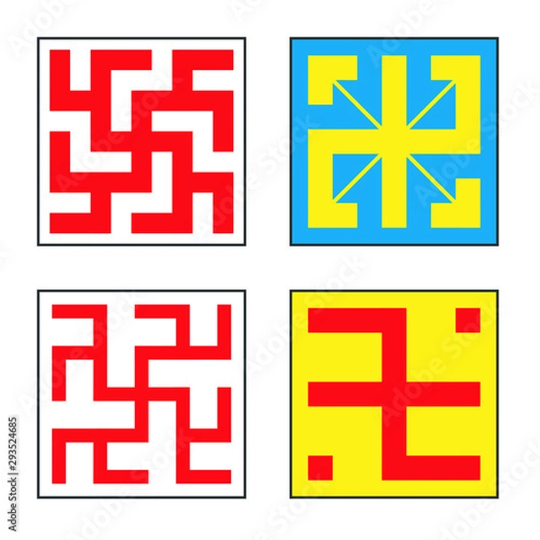 Fototapeta swastika pattern collection 3