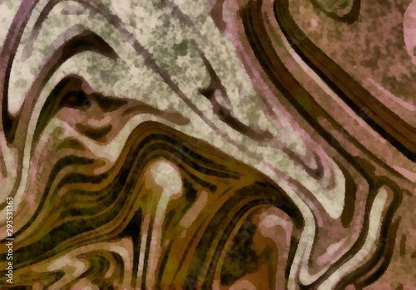 Fototapeta Colorful grunge abstract background with liquid effect. Swirl wave and scratched vintage elements.