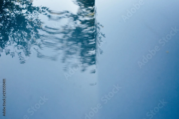 Obraz Blue metallic surface with reflection