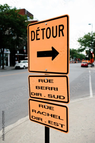 Obraz Detour Montreal sign