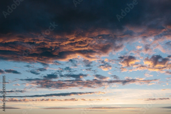 Obraz Cloudy sky at sunset