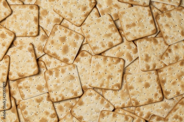 Fototapeta Cracker background. Top view. Flat lay