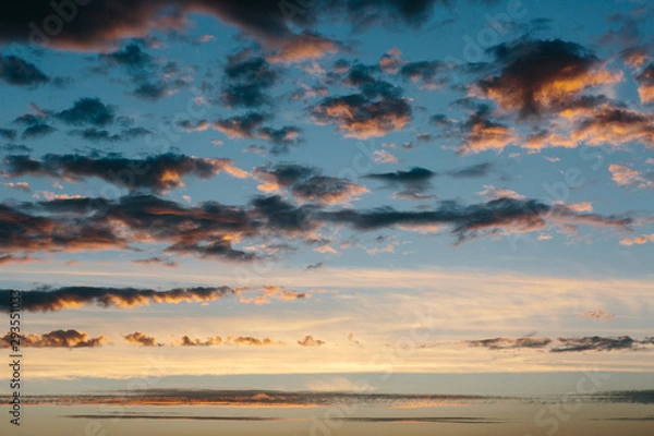 Obraz Cloudy sky at sunset