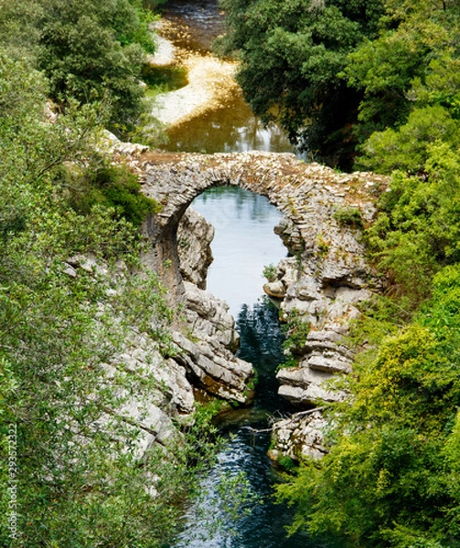 Fototapeta A medieval bridge in campania, italy