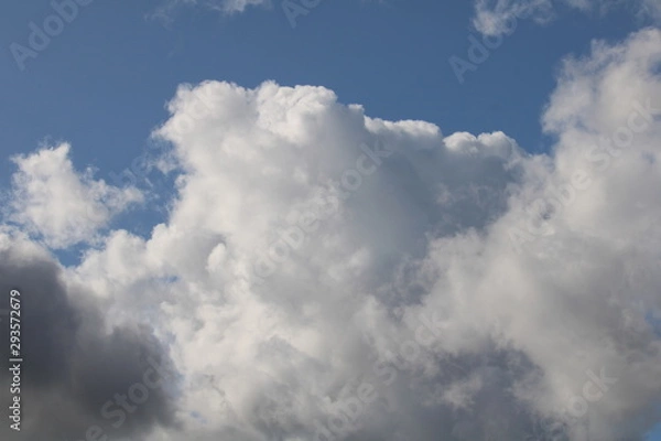Fototapeta blue sky with white clouds