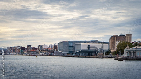 Obraz Panoramic of Santander, with the Botín Center on the shores of the bay.