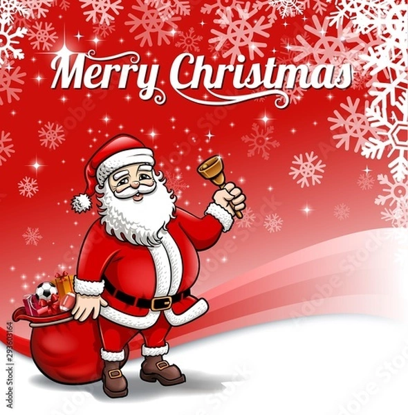 Fototapeta santa's card