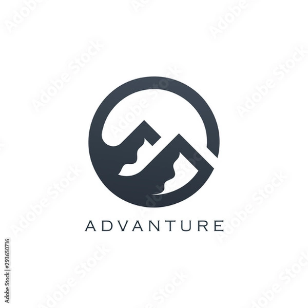Fototapeta Mountain Vector Design. Modern mountain logo. Mountain icon.
