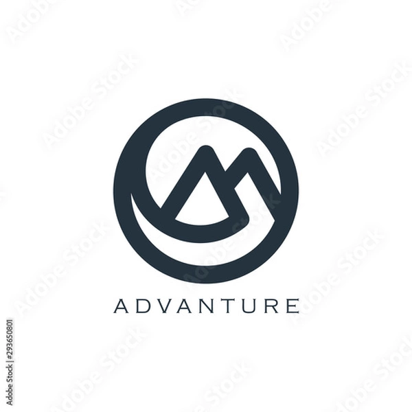 Fototapeta Mountain Vector Design. Modern mountain logo. Mountain icon.
