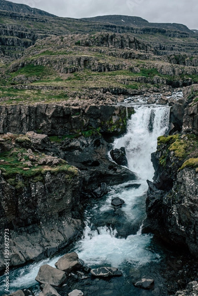 Obraz waterfall in mountains