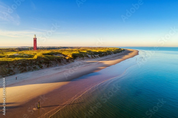 Fototapeta Lighthouse Westhoofd - Ouddorp in Zuid Holland