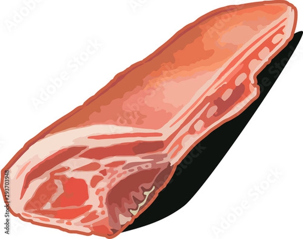 Fototapeta  back of pork for chop with bone crust
