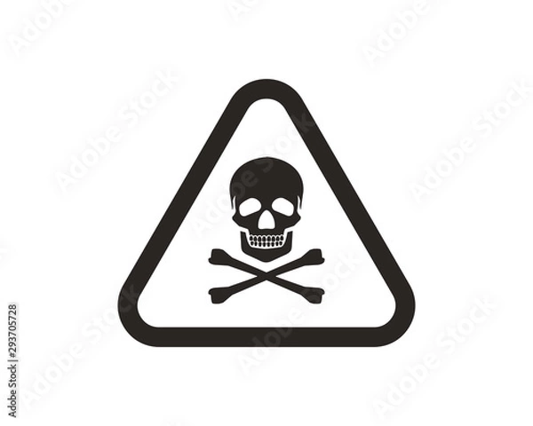 Obraz Skull warning icon symbol vector