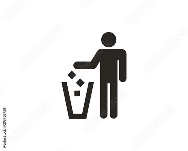 Obraz Do not litter icon symbol vector