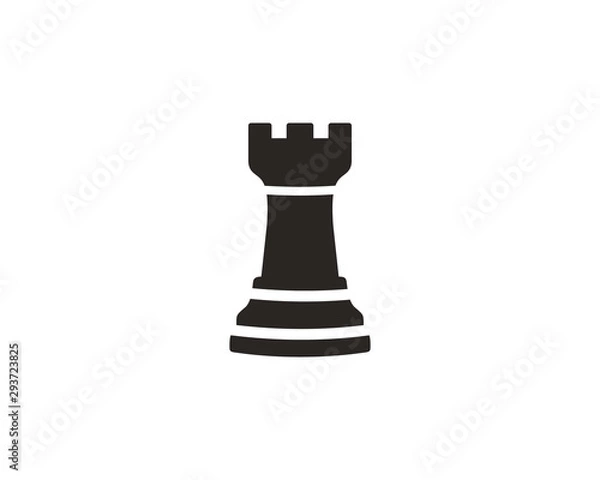 Obraz Chess rook icon symbol vector