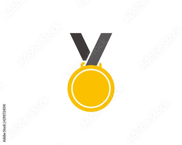 Obraz Gold medal icon symbol vector