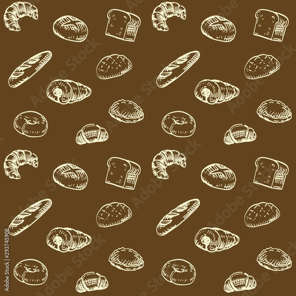 Fototapeta パン　背景 ブラウン