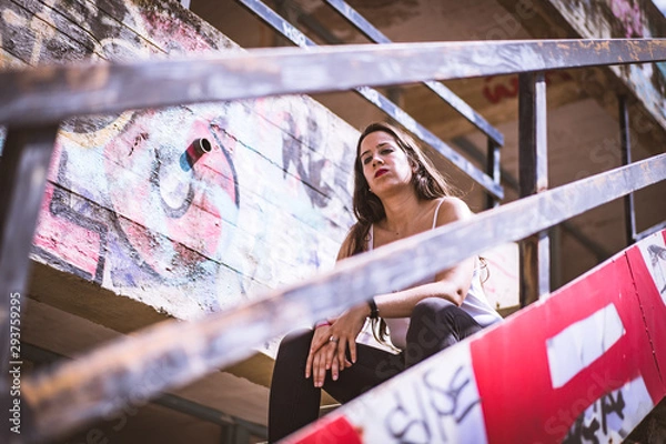 Obraz Abandoned stairs portrait