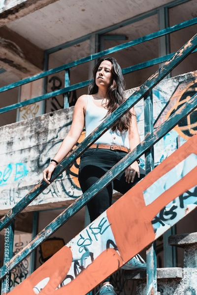 Obraz Abandoned stairs portrait