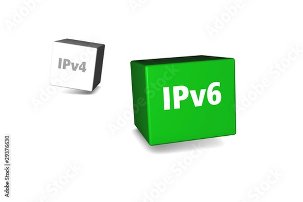 Fototapeta IPv4 & IPv6 Würfel gewürfelt