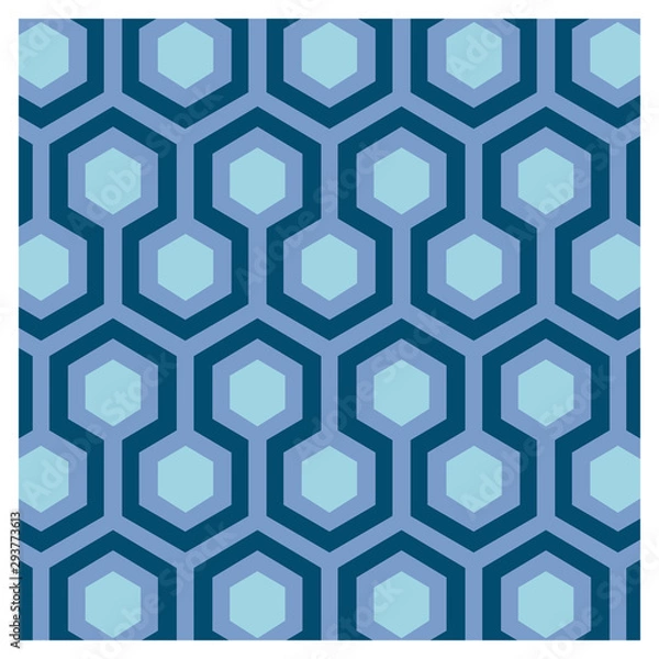 Fototapeta Seventies blue wallpaper