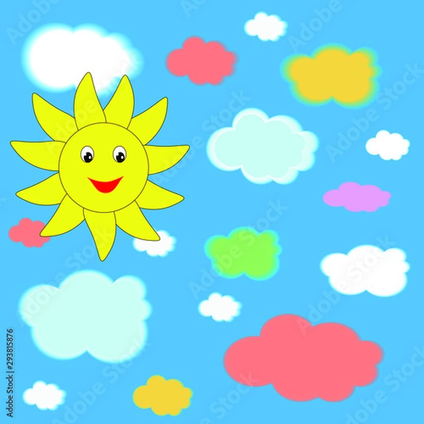 Obraz sun and clouds