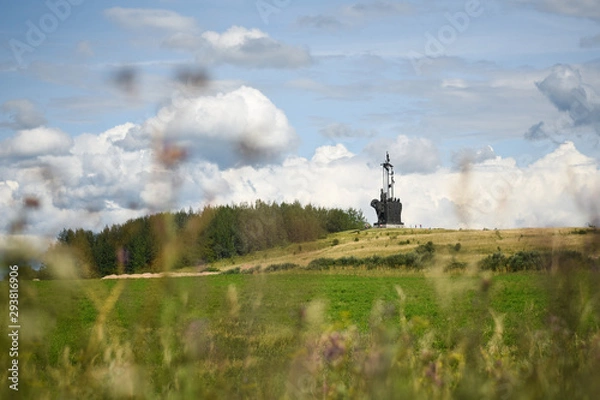 Fototapeta Monument to Alexander Nevsky on the field