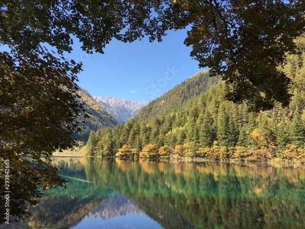 Obraz Jiuzhaigou valley relfection