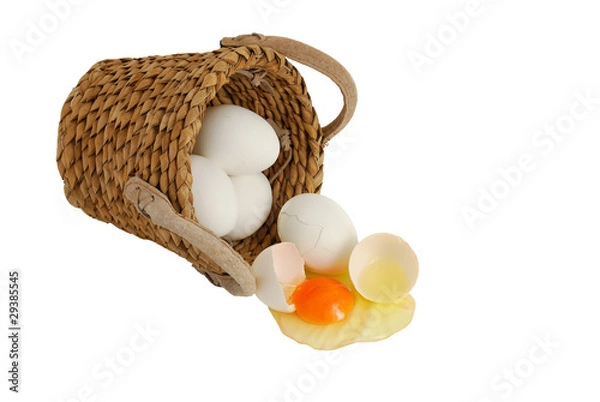 Fototapeta Do not put all eggs to same basket