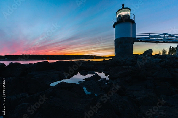 Obraz lighthouse at sunset