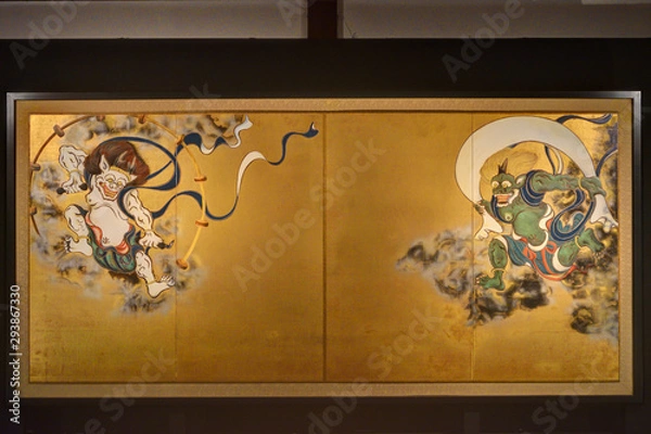Obraz 建仁寺の風神雷神図屏風