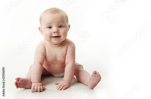 Obraz Smiling baby sitting up
