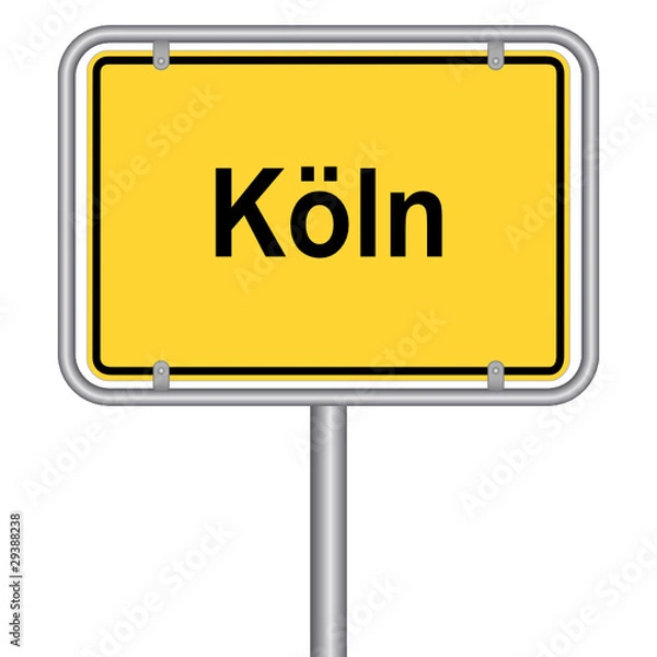 Fototapeta Ortsschild von Köln