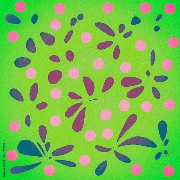 Obraz Seamless Green Floral Pattern