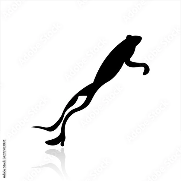 Fototapeta Jumping frog icon vector design