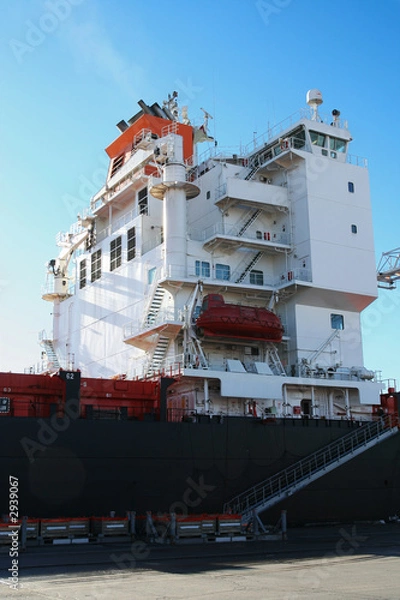 Obraz container ship being unloaded 3